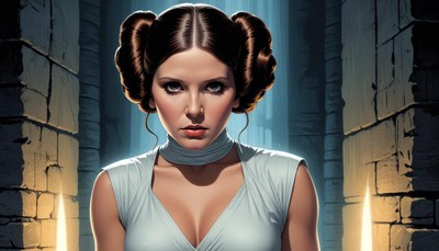 Futuristic icon with dramatic lighting