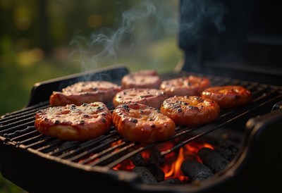 Grilling flavorful salmon on a sunny afternoon outdoors