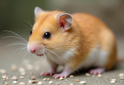 Curious hamster exploring its surroundings in a home setting