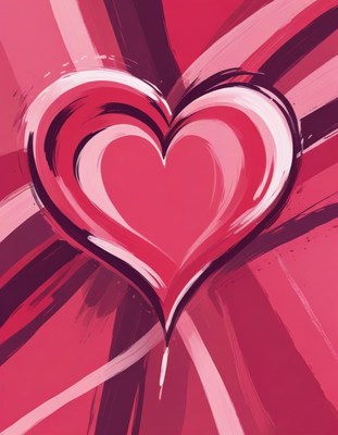 Heart design with abstract red background for decoration