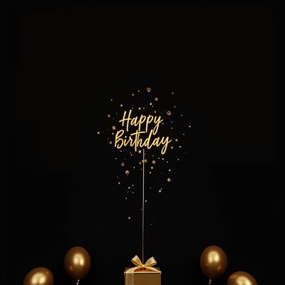 Elegant birthday celebration with decorations and gifts