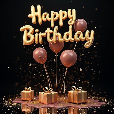 Celebrate with balloons and gifts for a special birthday