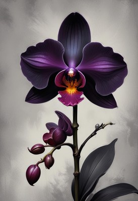 Stunning purple orchid with intricate details and texture