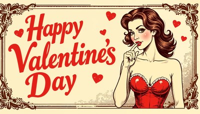 Celebrate love with a vintage valentine's day greeting