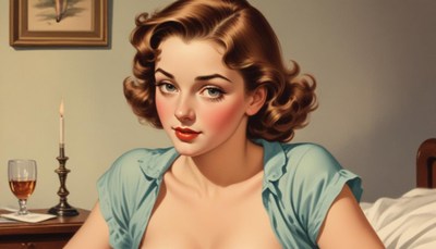 Vintage portrait of a woman in a cozy setting