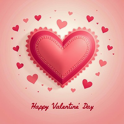 Heart-shaped design celebrating valentine's day