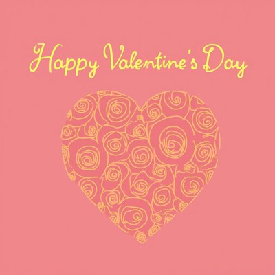 Happy valentine's day heart design with roses decoration