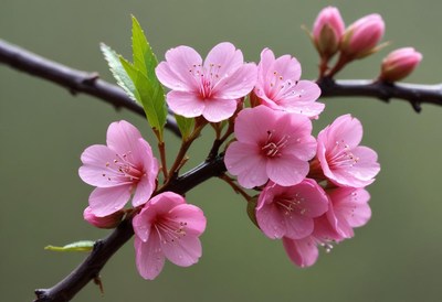Beautiful cherry blossoms blooming in early spring