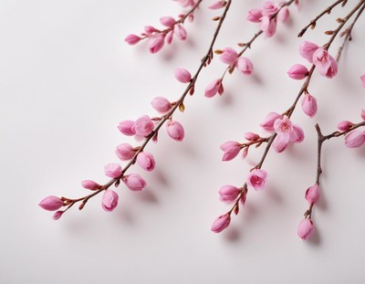 Soft pink blossoms on a gentle background