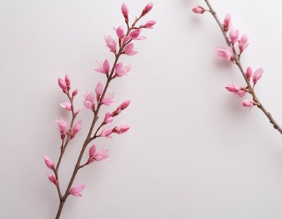 Spring blossoms on delicate branches enhance decor