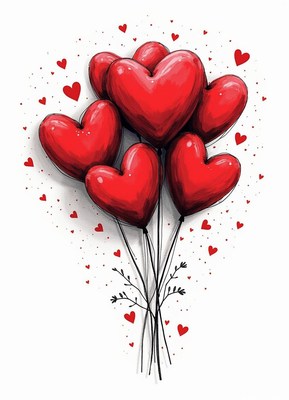 Heart balloons bring a festive touch to celebrations