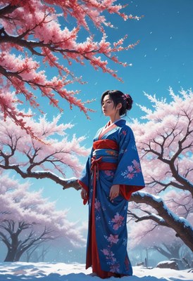 Cherry blossom festival celebration in a beautiful park