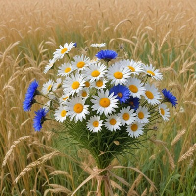 Flowers in a field showcasing nature's beauty and color