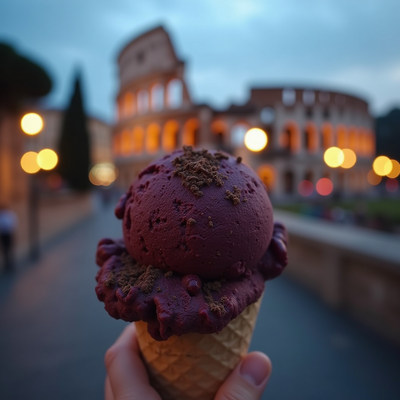 Purple Ice Cream Cone Colosseum