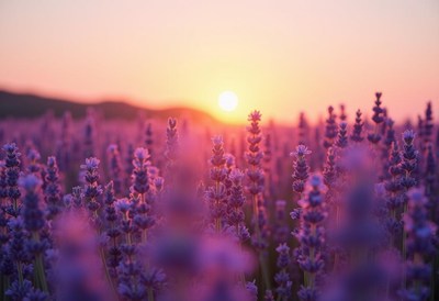 Lavender Field at Sunset