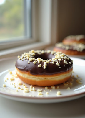 Chocolate Glazed Donut with Sprinkles