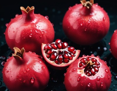 Fresh Pomegranates with Seeds