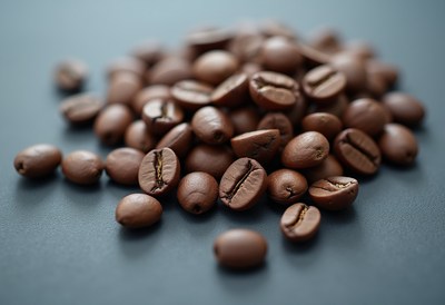Freshly roasted coffee beans ready for brewing