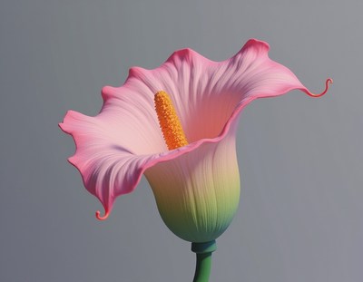 Captivating pink flower with intricate details in bloom