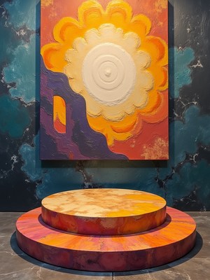 Vibrant art installation brightens the gallery