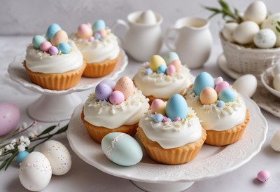 Pastel cupcakes for spring celebrations!