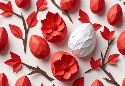 Colorful paper decorations for spring celebration