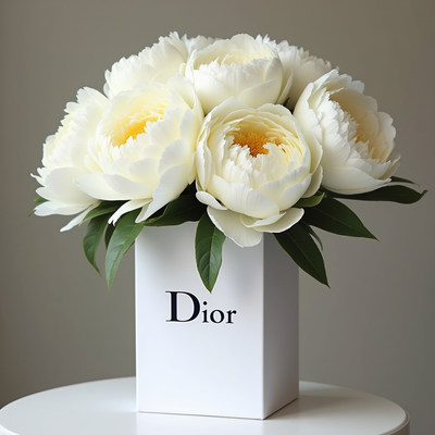 Elegant floral arrangement in a luxury box