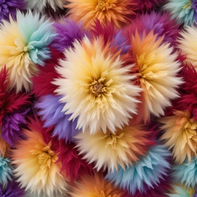 Colorful floral arrangement with vivid faux flowers