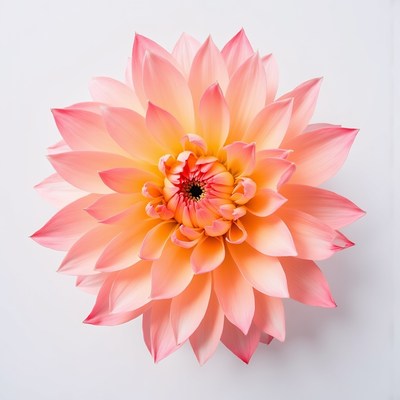 Stunning pink water lily in full bloom on a white background