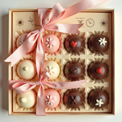 Delicious chocolate and cream-filled confectionery treats