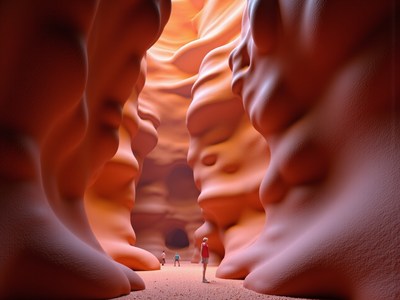 Unique rock formations in stunning canyon landscape