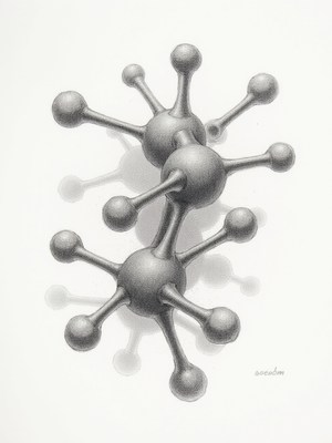 3d molecular structure illustration