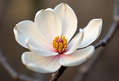 Magnolia flower blossoms on a spring afternoon
