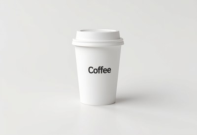 Enjoying coffee in a simple white cup