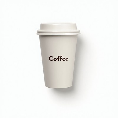 Warm cup of coffee on a minimalist background