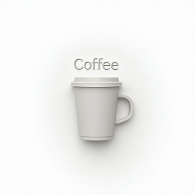 Creative coffee cup design showcases minimalist style