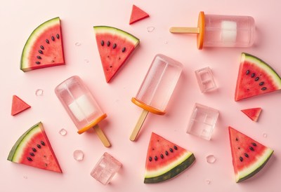 Refreshing summer treats with watermelon and popsicles