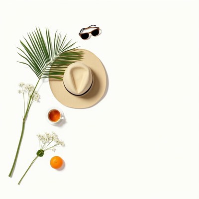 Sunshine accessories for a tropical getaway in summer