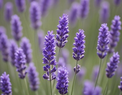Beautiful lavender field in full bloom during summer