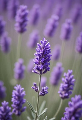 Beautiful lavender flowers blooming in a tranquil garden