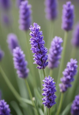 Lavender blossoms in full bloom at a garden