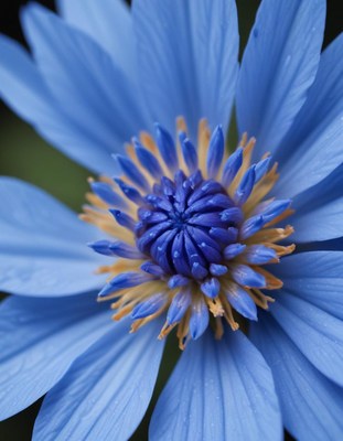 Stunning blue water lily blooming in a serene pond