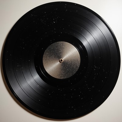 Classic vinyl record spinning on a turntable