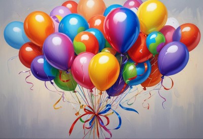 Balloons brighten the atmosphere for celebration