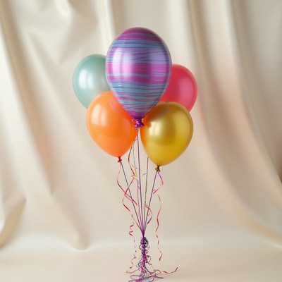 Colorful balloons for festive celebrations and events