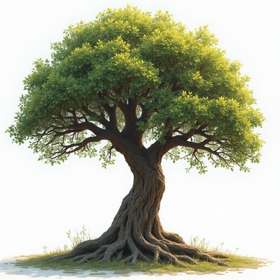 Large tree with expansive green foliage in a serene setting