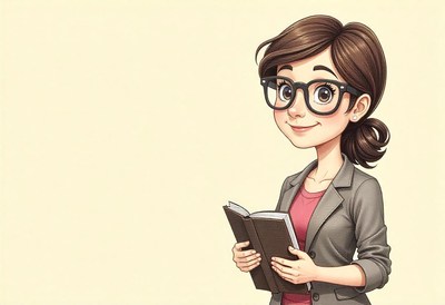 Young woman reading a book in casual attire