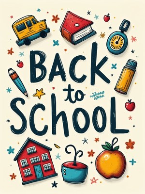 Creative illustration highlighting back to school essentials