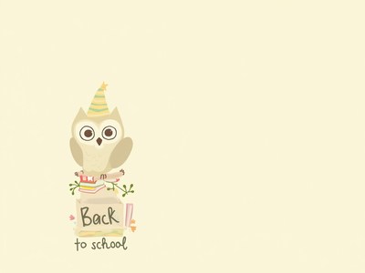Cute owl welcoming students back to school