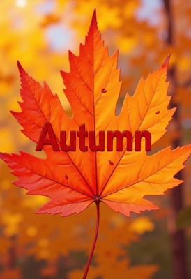 Colorful autumn leaf showcases seasonal change